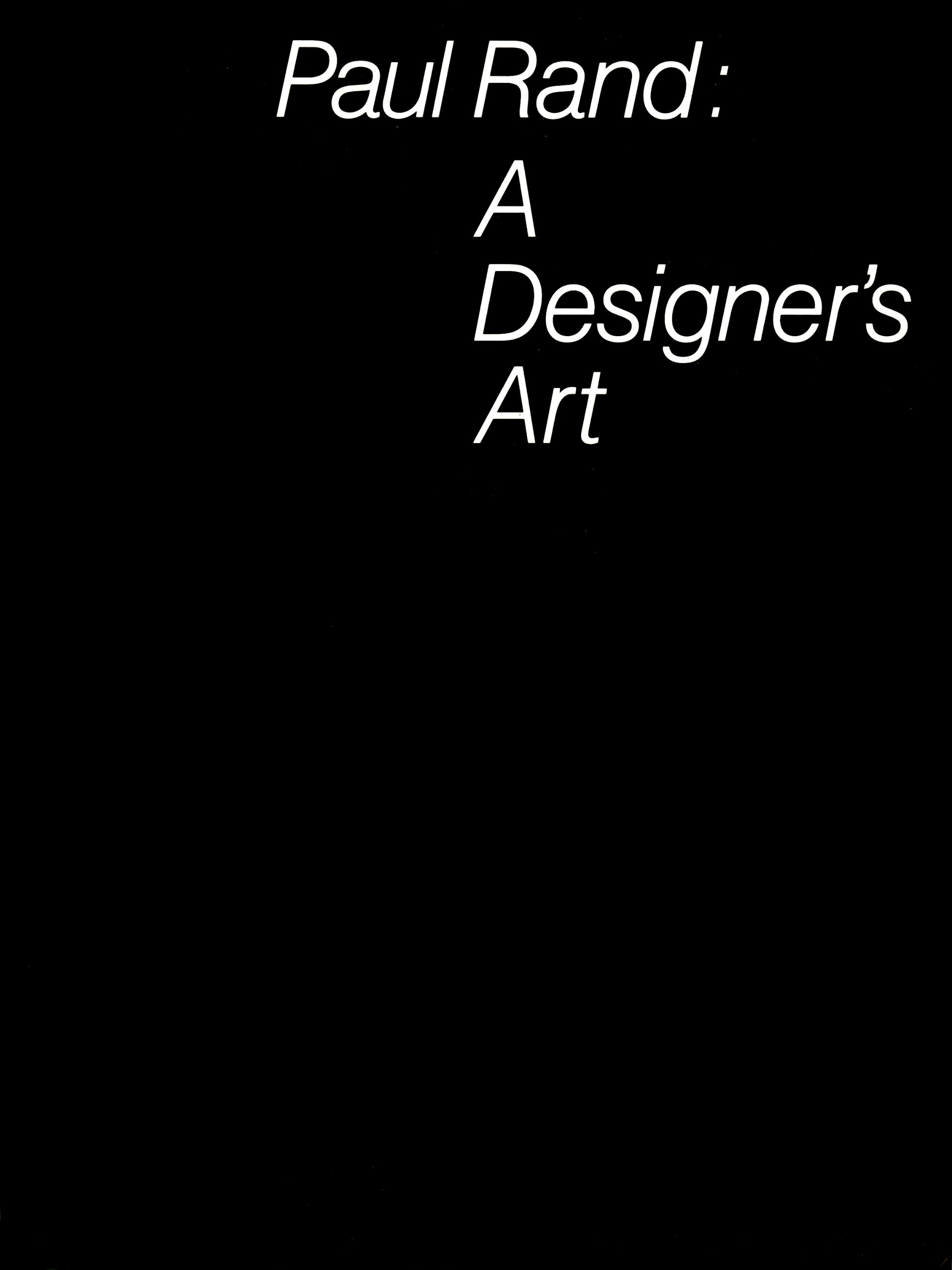 Paul Rand：A Designer's Artポール・ランド 朗文堂